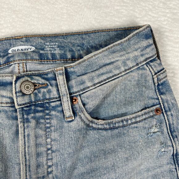 Old Navy The Sky-Hi Straight Extra High Rise Jeans Size 2 - Picture 6 of 11